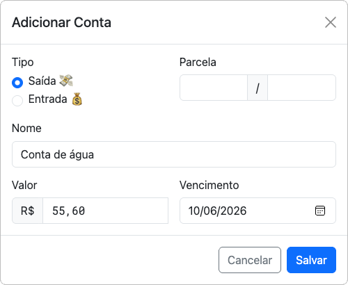 Adicionar Conta