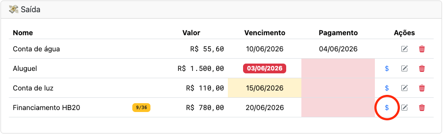 Pagar Conta